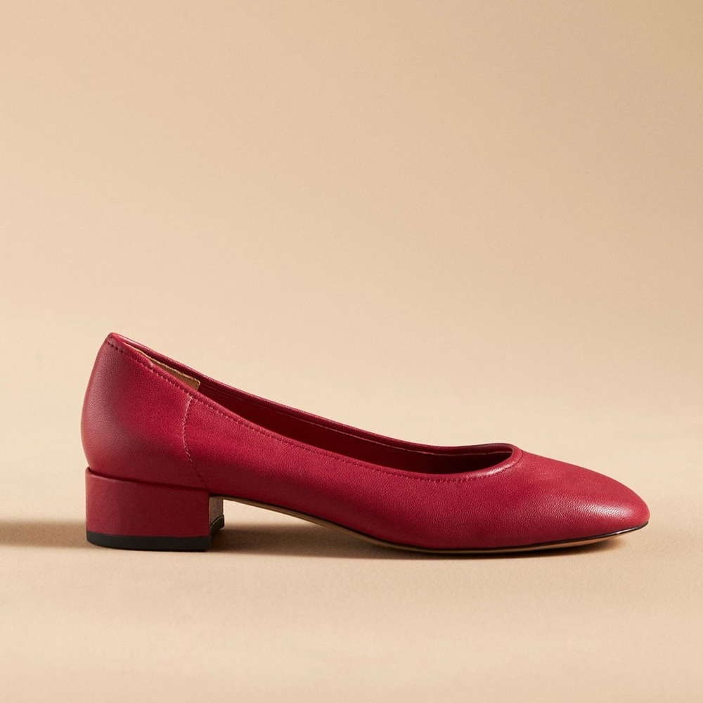 Anthropologie Red Elegant Heels